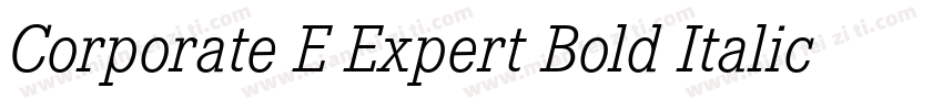 Corporate E Expert Bold Italic OsF字体转换